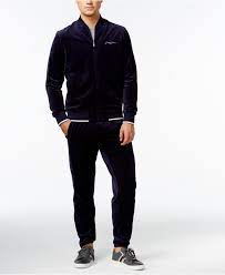 Sean John Limited Addition Velour Set In Navy Blue For Men Lyst