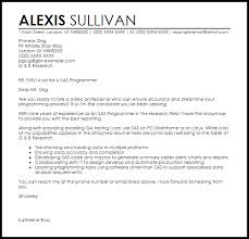 Sas Programmer Cover Letter Sample Cover Letter Templates Examples