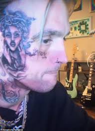 The webs' biggest list of celebrities with tattoos, tattooed historical figures, supermodels, sports and rock stars all with tattoos, lots of pictures! Aaron Carter Shows Off His Giant Rihanna Face Tattoo As He Cruises Around On Atv Daily Mail Online