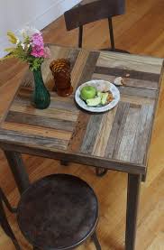 Reclaimed Wood Bistro Kitchen Table Handmade By Matt And Sarah Rink Reclaimed Diy Pallet Furniture Kitchen Table Wood Pallet Kitchen
