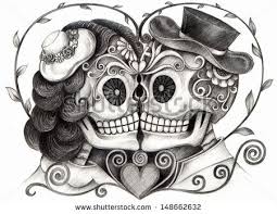 Simple Day Of The Dead Skull Art Google Search Tatuaje Pareja Calavera Craneos Tattoo Tatuajes De Calaveras Mexicanas