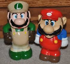 Vintage Nintendo Super Mario Bros Luigi 6 Action Figure Bank 80s Toys 1989 Mario Toys Super Mario Bros Mario Bros