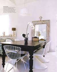 10 unexpected combinations between modern chairs and country tables. Tranquility In White Home Mirrors White Bandw Flora Lights Interior Design Interior Home Decor