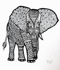 Here's a tutorial for how to draw an elephant head and a cute elephant for younger kids to draw. Zentangle Elephant On Behance