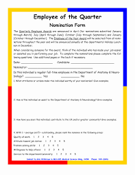 Employee Of The Month Nomination Form Template Best Of Best S Of Employee Recognition Nomination Letter Employee Recognition List Of Jobs Contract Template