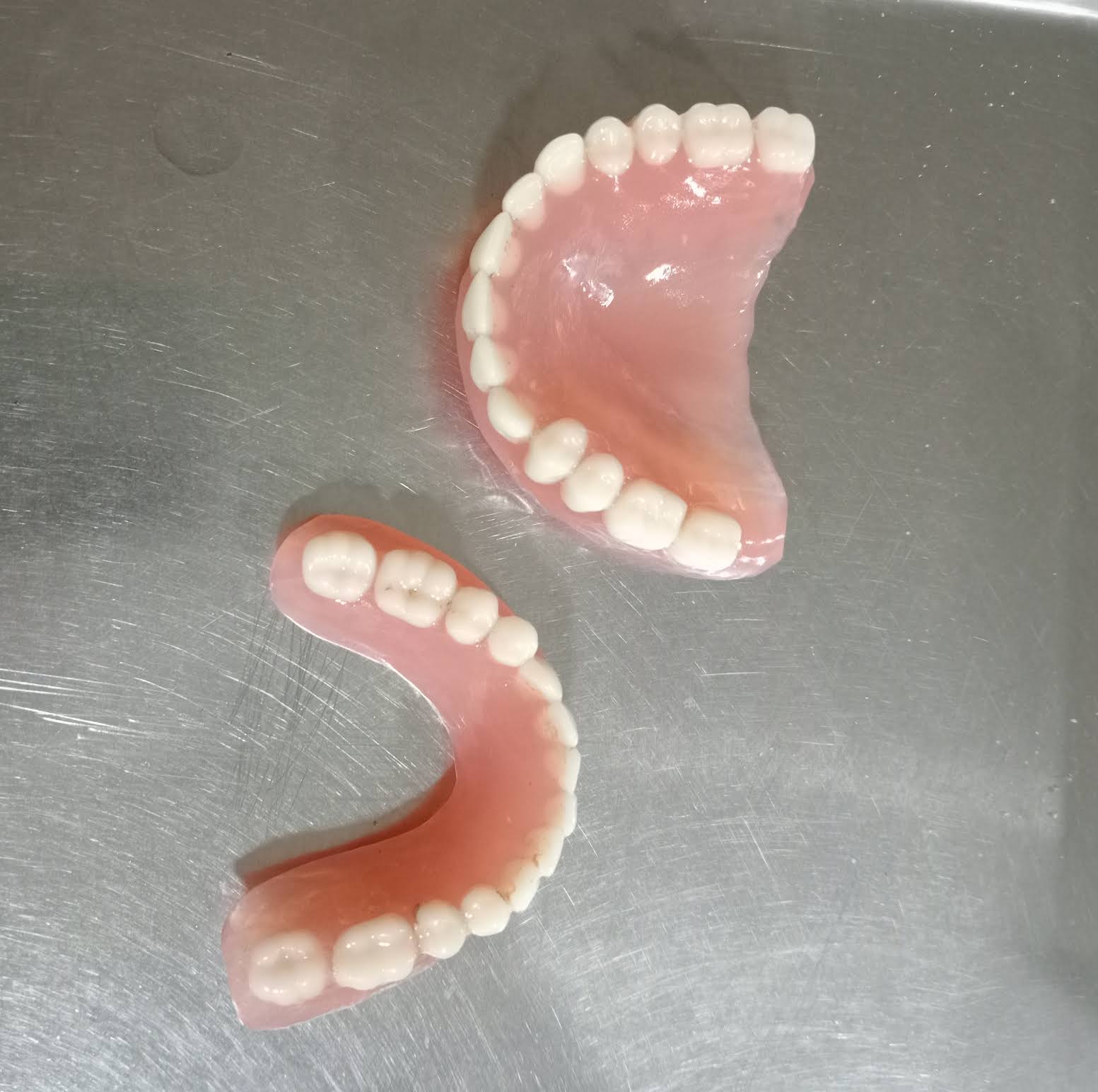 Removable dentures.