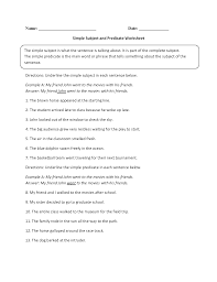 Englishlinx Com Subject And Predicate Worksheets Subject And Predicate Worksheets Simple Subject And Predicate Simple Subject