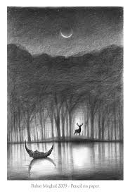 The best selection of royalty free half moon sun drawing vector art, graphics and stock illustrations. Crescent Moon Pencil Drawing Bestpencildrawing