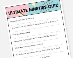 As of oct 19 21. 90s Trivia Quiz Printable Party Game Instant Download Bridal Etsy Trivia Quiz Friends Theme Song Trivia