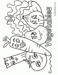 Printable cute/kawaii fruits & vegetables doodle coloring page for kids and adults. Veggies Coloring Page Coloring Home