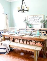 The breezy tranquility of a seaside vacation home can be achieved in any space with coastal décor. Coastal Decor In The Dining Room Foyer The Turquoise Home