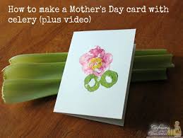 Keep it the standard 8.5 x 11 and don't cut it. How To Make A Mothers Day Card With Celery Really