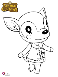 Printable animal crossing coloring pages pictures mandala download. Fauna The Deer Animal Crossing Coloring Page In 2021 Animal Crossing Coloring Pages Animal Crossing Characters Animal Crossing Fan Art