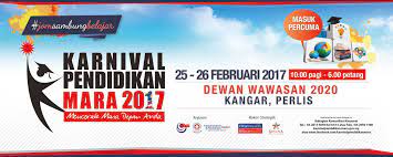Berikut dikongsikan jadual karnival pendidikan mara 2020 (karnival ipma) buat panduan pelajar yang masih buntu dalam memilih laluan pengajian tinggi lepas spm mereka. Karnival Pendidikan Mara 2017 Accueil Facebook