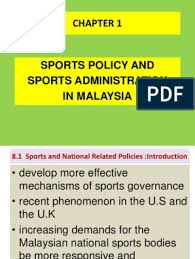 • 10 representatives from other federal government agencies including the ministry of education, the ministry of health, the ministry of human resources, the ministry of entrepreneur. Smg606 Topic 1 Sports Malaysia