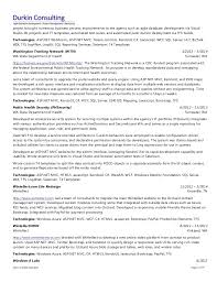 asp.net resume for 2 years experience