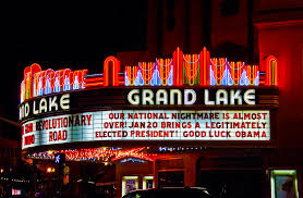 The grand lake theatre is a historic movie palace located at 3200 grand avenue and lake park avenue in the grand lake neighborhood of oakland, california. Grand Lake Marquee Inauguration Eve 2009 Photograph By Her Arts Desire