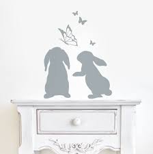 Wandtattoo Hasen Haschen Hoppler Kaninchen M1861 Wall Tattoo Nursery Wall Stickers Butterfly Wall Stickers
