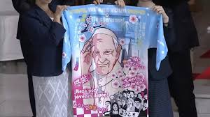 Pope Francis Wears Custom Anime Coat While In Japan Find images and videos about gif, anime and book on we. pope francis wears custom anime coat
