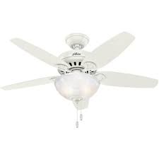 This elegant hunter ceiling fan fits all the requirements. Hunter Fan Company 52134 Low Profile Traditional 44 Inch Indoor Home Ultra Quiet Ceiling Fan With Pull Chain And Led Lights White Target