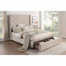 Shop for full platform storage bed online at target. Cache Beige Upholstered Storage Bed Upholstered Bed Frame King Upholstered Bed Upholstered Panel Bed