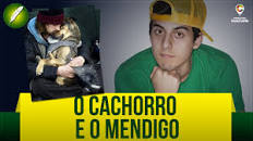 Resultado de imagem para mendigo brinca com seu caozinho