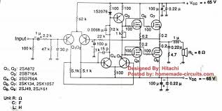 Speakers electronic circuit projects electronics projects power supply circuit electronic schematics voltage regulator circuit diagram. Diy 100 Watt Mosfet Amplifier Circuit Homemade Circuit Projects
