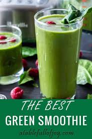 Spinach Smoothie A Table Full Of Joy Recipe Spinach Smoothie Green Detox Smoothie Healthy Green Smoothies