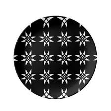 Black And White Dinner Plates Abstract Pattern Black And White Dinner Plate Kitchen Gifts Diy Ideas Decor Special Unique Individual Cus White Dinner Plates Abstract Pattern White Gifts