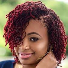 The Perfect Red Sisterlocks Retightening Color Maintainance Styling By Fantahairstudio Natural Hair Styles Hair Styles Short Hair Styles