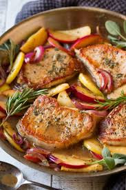 Pork Chops With Apples And Onions Food Fun Kitchen Apple Pork Chops Pork Recipes Pork Chop Recipes