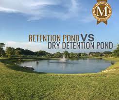 A retention basin, sometimes called a wet pond, wet detention basin or stormwater management pond (swmp), is an artificial pond with vegetation around the perimeter, and includes a permanent pool of water in its design. Retention Pond Vs Detention Pond Manuel Builders
