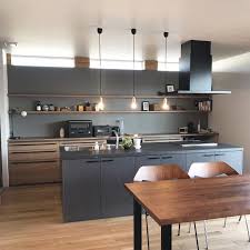 makiさんはinstagramを利用しています ダイニング部分 キッチンはリシェルsi 黒いので汚れが目立たなくてよかったです 収納もたっぷり ダイニング キッチン リシェルsi ダイニングテーブル actus キッチンインテリアデザイン リビング キッチン