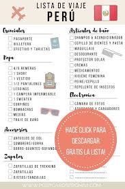 Que Ropa Llevar A Peru Con Lista De Viaje Para Descargar Postcards From Ivi Lista De Viaje Peru Peru Viaje