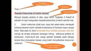 Karangan Surat Rasmi Bahasa Melayu Kssm Youtube