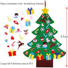 Maybe you would like to learn more about one of these? 4ft Diy Felt Christmas Tree Set With 36pcs Ornaments Wall Hanging Felt Xmas Tree For Kids Toddlers Christmas New Year Gift Decorations Party Supplier Walmart Com Walmart Com