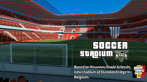 The stadium holds 27,670 people. Soccer Stadium V Nouveau Stade Sclessin Gta5 Mods Com