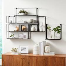 Booker Climbing Wall Display Shelf Set Of 6 Crate And Barrel Display Shelves Wall Shelves Wall Shelf Decor