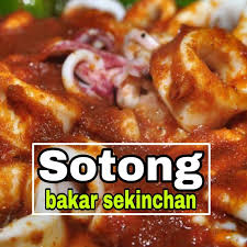 Perap sotong yang telah dibersihkan bersama bahan kisar selama 1 jam. Aneka Masakan Sotong Kecur Liur