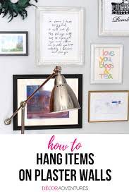how to hang items on plaster walls decor adventures pottery barn inspired cheap wall shelves diy