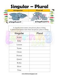 How do we change a singular noun to its plural form. Free Singular And Plural Nouns Worksheet For Kids