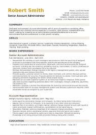 account administrator resume samples