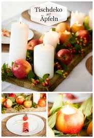 Herbstliche Tischdeko Mit Apfeln Und Kerzen Herbstliche Tischdeko Tischdeko Herbstliche Tischdekorationen
