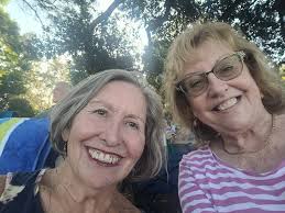 Melinda Weisend and I at Manhattan Beach Concerts in the Park this  afternoon.