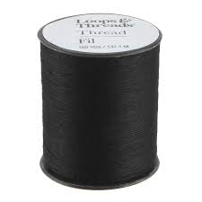 150yd. Polyester Thread by Loops & Threads®, Color: Black | Michaels