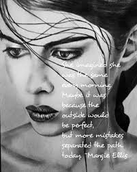 This drawing was done some years ago and the text was created last year  through the process of "Blackout poetry" Because I did not complete the  other art from my blackout poetry,