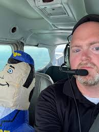 The auto pilot is a little sketchy in this airplane. Kept wanting me to  manually inflate it. Got coffee with him after the flight though.