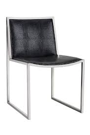 Sunpan Modern Blair Crocodile Pattern Dining Chair Set Of 2 Black Dining Chairs Dining Chair Set Mismatched Dining Chairs