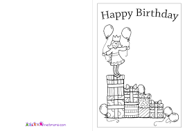 Happy Birthday Card Printable Black And White Birthday Cards And Pictures To Print And Colour Happy Birthday Cards Printable Grandma Birthday Card Birthday Card Template