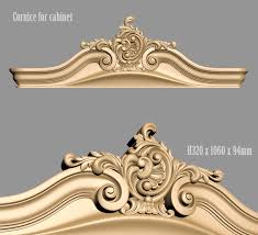 A1069 Cornices 3d Models For Cnc Cabeceira Arabesco Marcenaria